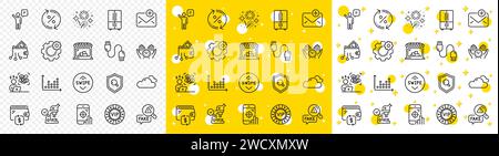 Contour VIP puce, téléphone Seo et icônes de ligne de réfrigérateur. Pour l'application Web. Vecteur Illustration de Vecteur