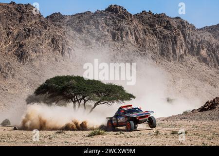 207 EKSTROM Mattias (swe), BERGKVIST Emil (swe), Team Audi Sport, Audi RS Q E-Tron E2, FIA Ultimate, Afia W2RC, ction lors de l'étape 10 du Dakar 2024 le 17 janvier 2024 autour d'Al Ula, Arabie Saoudite Banque D'Images