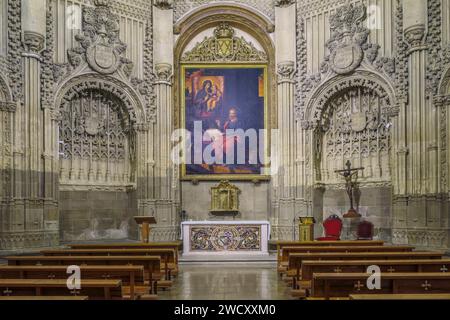 Intérieur de la chapelle Velez dans la cathédrale Sainte-Église de Santa María, ville de Murcie, temple principal et siège du diocèse de Carthagène. Banque D'Images