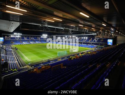 Liverpool, Royaume-Uni. 17 janvier 2024. Une vue générale à l'intérieur de Goodison Park avant le match, lors du match de Replay du troisième tour de la coupe Emirates FA Everton vs Crystal Palace à Goodison Park, Liverpool, Royaume-Uni, le 17 janvier 2024 (photo Steve Flynn/News Images) crédit : News Images LTD/Alamy Live News Banque D'Images
