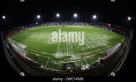 Almere, pays-Bas. 17 janvier 2024. ALMERE, 17-01-2024, stade Yanmar, saison 2023/2024 football néerlandais Toto KNVB beker. Aperçu du stade avant le match Almere City FC - Fortuna Sittard (CUP) crédit : Pro Shots/Alamy Live News Banque D'Images