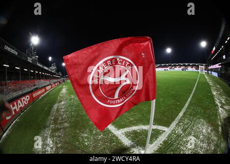 Almere, pays-Bas. 17 janvier 2024. ALMERE, 17-01-2024, stade Yanmar, saison 2023/2024 football néerlandais Toto KNVB beker. Aperçu du stade avant le match Almere City FC - Fortuna Sittard (CUP) crédit : Pro Shots/Alamy Live News Banque D'Images