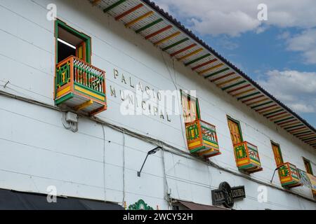 Salgar, Antioquia - Colombie. 26 décembre 2023. C’est l’une des communes productrices de café par excellence au sein du département. Fondée en mars Banque D'Images