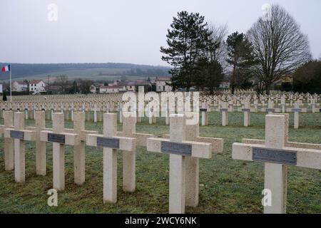 Nécropole militaire française, Faubourg-pavé, Verdun, Meuse, région Grand-est, France Banque D'Images