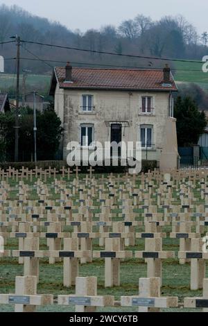 Nécropole militaire française, Faubourg-pavé, Verdun, Meuse, région Grand-est, France Banque D'Images