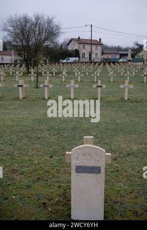 Nécropole militaire française, Faubourg-pavé, Verdun, Meuse, région Grand-est, France Banque D'Images