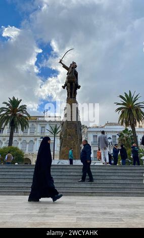 ALGER, ALGÉRIE - 24 MAI 2024 : Monument Emir Abdelkader ou Abdelkader El Djezairi était le chef religieux et militaire algérien Sharif qui a mené la lutte Banque D'Images