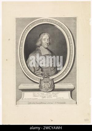 Portret van Louis -Antoine de Noailles, Cornelis Martinus Vermeulen, d'après Nicolas de Largillière, 1695 - 1702 tirage Portrait de Louis-Antoine de Noailles, archevêque de Paris. Gravure sur papier Paris Banque D'Images