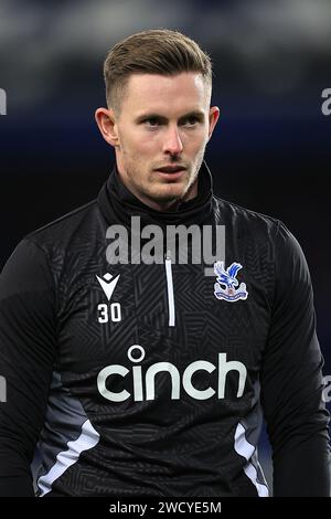 Liverpool, Royaume-Uni. 17 janvier 2024. Le gardien de but de Crystal Palace Dean Henderson se réchauffe avant le coup d'envoi lors de l'Everton FC v Crystal Palace FC Emirates FA Cup 3rd Round Replay à Goodison Park, Liverpool, Angleterre, Royaume-Uni le 17 janvier 2024 Credit : Every second Media/Alamy Live News Banque D'Images