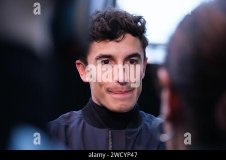 Marc Marquez lors du Samsung Unpacked Photocall sur Real Jardín Botánico Alfonso XIII le 17 janvier 2024, à Madrid, Espagne. Banque D'Images