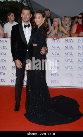 La photo doit être créditée ©Alpha Press 078237 05/09/2023 Mark Wright et son épouse Michelle Keegan National Television Awards NTAS 2023 à Londres Banque D'Images