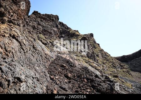 Caldera del Cuervo, est un volcan situé sur l'île de Lanzarote, dans les îles Canaries Banque D'Images