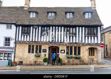 Burford House Hotel, 5 étoiles ancien relais de 17e siècle, Burford High Street, Oxfordshire, Angleterre, Royaume-Uni, 2023 Banque D'Images