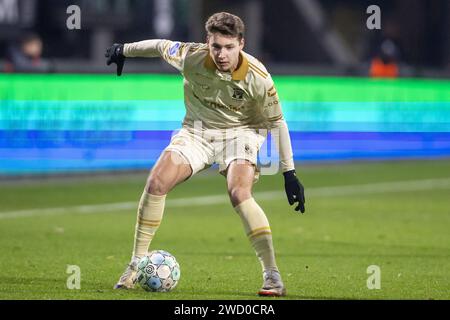 Nijmegen, pays-Bas. 17 janvier 2024. NIJMEGEN, Stadium de Goffert, 17-01-2024, saison 2023/2024, Dutch Toto KNVB Beker. Pendant le match NEC - Go Ahead Eagles (coupe), résultat final 2-1, GA Eagles joueur Evert Linthorst crédit : Pro Shots/Alamy Live News Banque D'Images