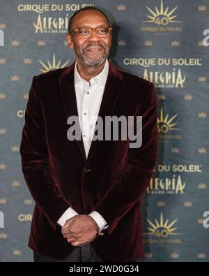 Londres, Royaume-Uni. 17 janvier 2024. Sir Lenny Henry arrive pour la première du Cirque du Soleil 'Alegria - In A New Light' au Royal Albert Hall de Londres. Crédit : Imageplotter/Alamy Live News Banque D'Images