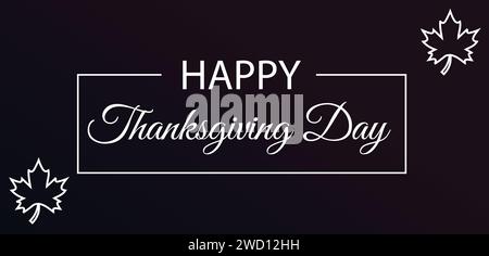 Joyeux Thanksgiving usa conception d'illustration de texte Illustration de Vecteur
