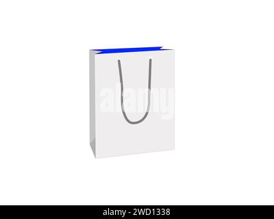 Boîte cadeau fourre-tout avec poignées, boîte 3d, fichier vectoriel Illustration de Vecteur