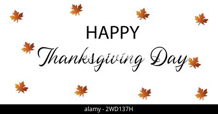 Joyeux Thanksgiving usa conception d'illustration de texte Illustration de Vecteur