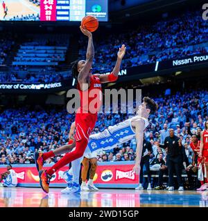 Chapel Hill, Caroline du Nord, États-Unis. 17 janvier 2024. Le match de basket-ball de la NCAA au Dean Smith Center à Chapel Hill, Caroline du Nord. (Scott Kinser/CSM) (image de crédit : © Scott Kinser/Cal Sport Media). Crédit : csm/Alamy Live News Banque D'Images