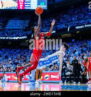 Chapel Hill, Caroline du Nord, États-Unis. 17 janvier 2024. Le match de basket-ball de la NCAA au Dean Smith Center à Chapel Hill, Caroline du Nord. (Scott Kinser/CSM). Crédit : csm/Alamy Live News Banque D'Images