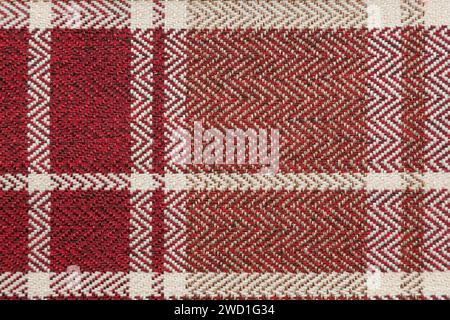 Image de fond - texture de tissu d'ameublement tartan. Banque D'Images