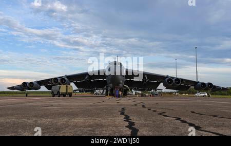 Un bombardier B-52H Stratofortress de l'US Air Force à Darwin. Banque D'Images