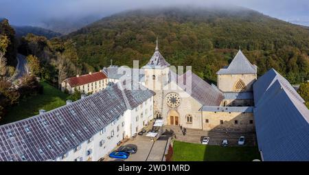 Roncesvalles, Collégiale royale de Santa María de Roncesvalles, route de Santiago, Navarre, Espagne Banque D'Images