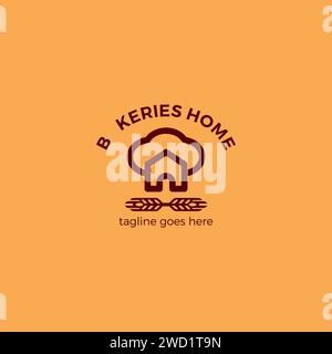 Logo Bakeries Home. Illustration vectorielle boulangeries Illustration de Vecteur