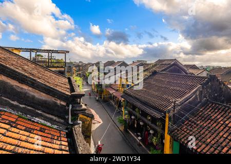 vue sur la ville antique de hoi an, un site du patrimoine mondial de l'unesco au vietnam Banque D'Images