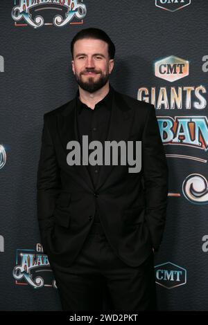 Nashville, États-Unis. 17 janvier 2024. Sam Hunt arrive sur le tapis rouge à l'enregistrement de l'émission "CMT Giants : Alabama" au Fisher Center for the Performing Arts de Belmont le 17 janvier 2024 à Nashville, Tennessee. (Photo de Kindell Buchanan/Sipa USA) crédit : SIPA USA/Alamy Live News Banque D'Images