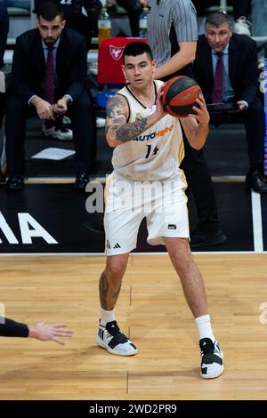 Gabriel Deck attaquant argentin, joueur du Real Madrid basket, pendant le match UCAM Murcia CB vs REAL MADRID basket, ACB, Endesa Basketball League, Firs Banque D'Images