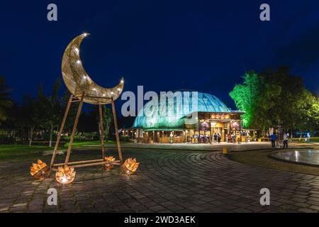 14 janvier 2024 : Centre Hoi an Lune pour les arts de la scène situé dans l'ancienne ville de Hoian, Vietnam. C'est le seul théâtre de bambou au Vietnam et est un Banque D'Images