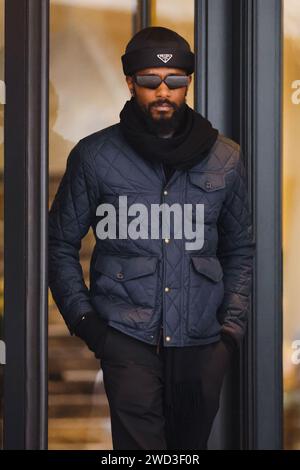 Milan, Italie. 14 janvier 2024. Lakeith Stanfield participera à la Fashion week de Milan automne/hiver 2024/2025 à Milan, Italie, le 14 janvier 2024. (Photo Alessandro Bremec/NurPhoto) crédit : NurPhoto SRL/Alamy Live News Banque D'Images