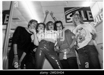 Le groupe de punk gallois Gouge joue au Newprt TJS le 28 août 1994. Groupe indie rock formé à Cardiff, pays de Galles en 1992. Après deux singles réussis, ils se séparent lors de l'enregistrement de ce qui aurait été leur premier album en 1995. Banque D'Images
