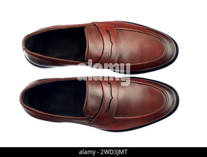 Brown chaussures d'hommes sur fond de split Banque D'Images