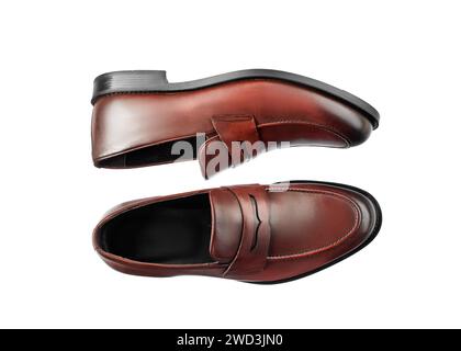 Brown chaussures d'hommes sur fond de split Banque D'Images