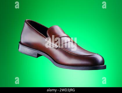 Brown chaussures d'hommes sur fond de split Banque D'Images