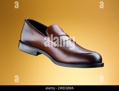 Brown chaussures d'hommes sur fond de split Banque D'Images