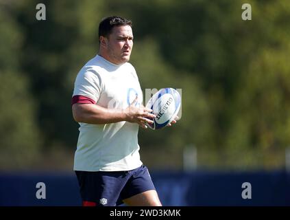 Photo de dossier datée du 11-10-2023 de Jamie George, qui, selon Mark McCall, le patron des Sarrasins, devrait retourner à la formation complète la semaine prochaine alors qu'il se prépare à capitaine de l'Angleterre dans les six Nations Guinness. Date de publication : jeudi 18 janvier 2024. Banque D'Images