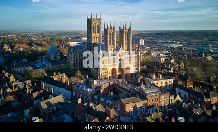 Lincoln Cathedral 2024, Lincoln Minster, ou la cathédrale de la Bienheureuse Vierge Marie de Lincoln Banque D'Images