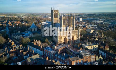 Lincoln Cathedral 2024, Lincoln Minster, ou la cathédrale de la Bienheureuse Vierge Marie de Lincoln Banque D'Images