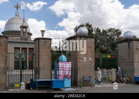 Église de Debre Libanos. L'empereur Haile Selassie a reconstruit l'église à cet endroit Saint. L'église originale à cet endroit remonte au 12e. Banque D'Images