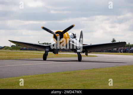 Avion de chasse WW2 de Corsair. Goodyear FG-1D Corsair 130-A G-FGID Royal Navy KD345 Fleet Air Arm Banque D'Images