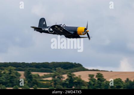 Avion de chasse WW2 de Corsair. Goodyear FG-1D Corsair 130-A G-FGID Royal Navy KD345 Fleet Air Arm Banque D'Images