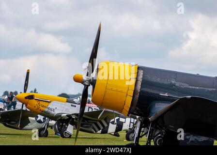 Avion de chasse WW2 de Corsair. Goodyear FG-1D Corsair 130-A G-FGID Royal Navy KD345 Fleet Air Arm Banque D'Images