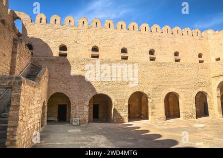 Le Ribat (forteresse) à l'intérieur de la médina médiévale de Sousse, Tunisie. Banque D'Images