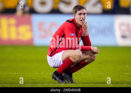 Arnhem, pays-Bas. 18 janvier 2024. ARNHEM, PAYS-BAS - JANVIER 18 : Wessel a été de l'AFC semble abattu lors du match de la coupe Toto KNVB entre vitesse et AFC au Gelredome le 18 janvier 2024 à Arnhem, pays-Bas. (Photo Rene Nijhuis/Orange Pictures) crédit : Orange pics BV/Alamy Live News Banque D'Images