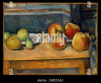 Nature morte avec pommes et poires. Paul Cézanne. env. 1891-92 Banque D'Images