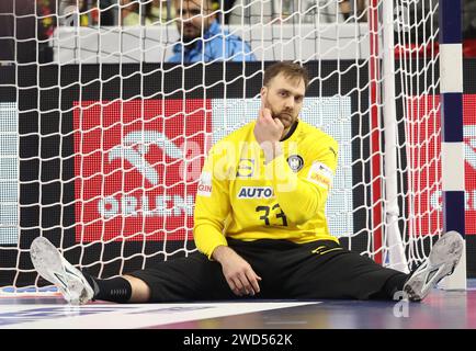 Andreas Wolff d'Allemagne Allemagne vs Islande EHF Homme Handball EURO 2024 Mainround à Cologne 18.01.2024 Lanxess Arena © diebilderwelt / Alamy stock Banque D'Images