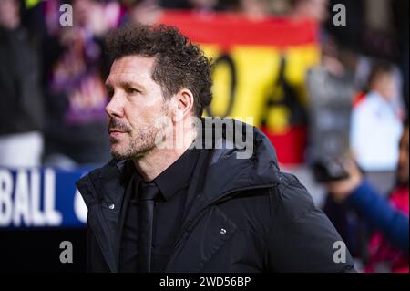 Madrid, Espagne. 18 janvier 2024. Le match de football valable pour le tour de 16 du tournoi Copa del Rey entre l'Atletico Madrid et le Real Madrid a eu lieu à l'Estadio Metropolitano à Madrid, Espagne. Crédit : Agence photo indépendante/Alamy Live News Banque D'Images